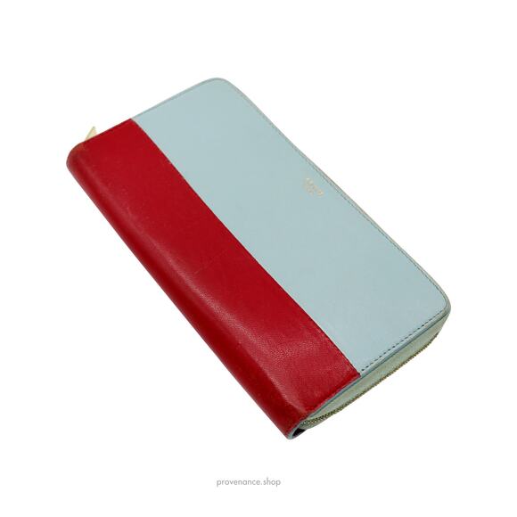 🔴 Celine Multifunction Zip Wallet - Sky Blue/Red - Picture 4 of 7